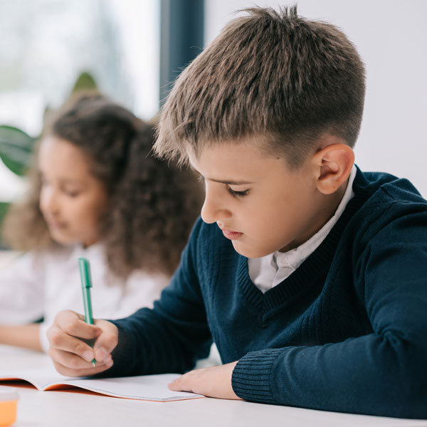 Children in classroom in North Wales